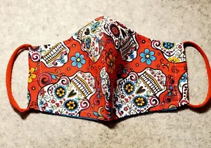 Red Sugar Skull Face Masks - Picture 1 of 4