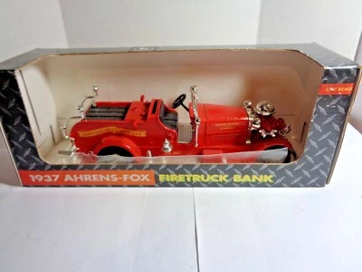 Ertl John Deere Company 1937 Ahrens-Fox camión de bomberos banco Grand Detour Illinois #2 Foto 1 de 4