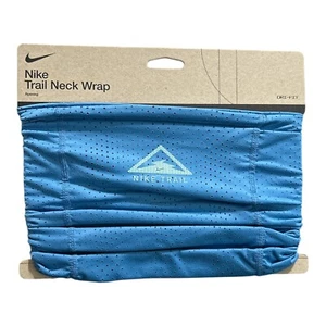 NIKE Dri-FIT Trail Neck Wrap Running One Size Blue Green Hiking New With Tags - Picture 1 of 3