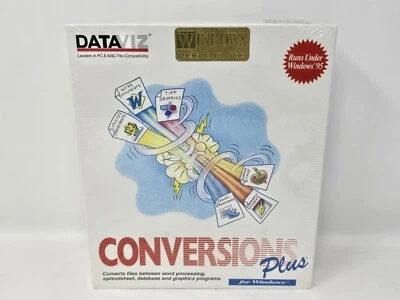 Vintage DataViz Conversions Plus Version 3.5 Software for Windows - New & Sealed - Image 1 of 4