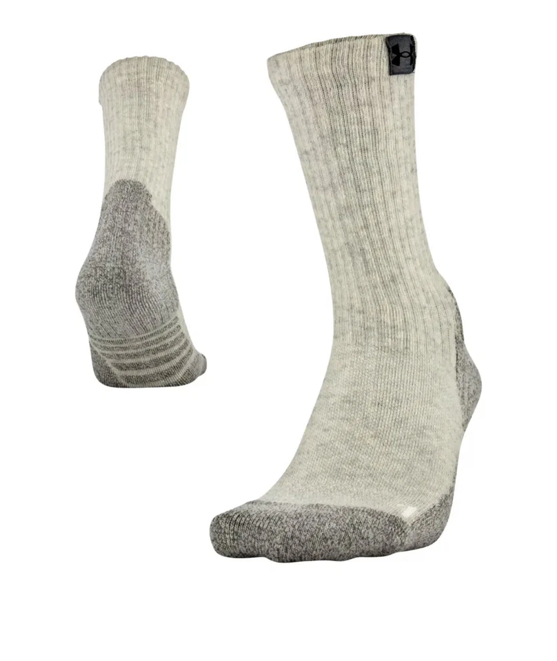 Under Armour Adult Summit White Crew Wool Blend Cushion UA Hitch Boot Sock M 4-8 - Image 1 of 1