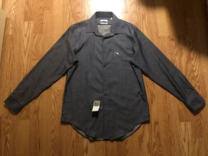 Camisa de vestir para hombre Calvin Klein con botones azul talla mediana nueva con etiquetas - Imagen 1 de 8