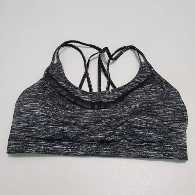 Victoria's Secret Women Sports Bra Medium Gray Mesh Removable Pads Strappy - Image 1 of 4