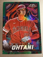 2022 TOPPS FIRE SHOHEI OHTANI GREEN Foil SP #d /199 Los Angeles Angels