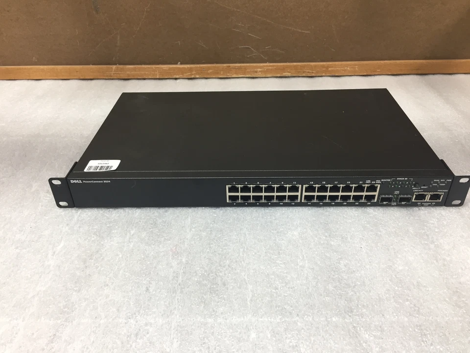 Dell PowerConnect 3524 Gigabit SFP24-Port Managed Gigabit Network Switch Reset - Image 1 of 4