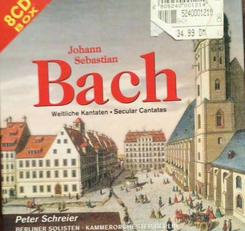 8CD "J S Bach Weltl. Kantaten" Peter Schreier Edith Mathis Büchner Lorenz Adam - Bild 1 von 1