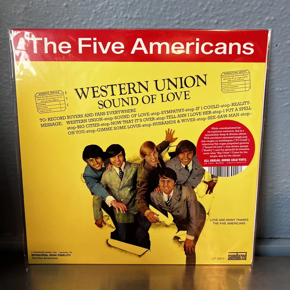 The Five Americans Western Union Sound Of Love 2022 RSD NEW SEALED LP - Image 1 of 1