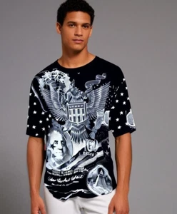 Contender T-Shirt MCMLXXXVIII Men's Size 2X-Large Black / White Short Sleeve - Picture 1 of 9