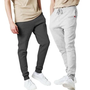 Pantalones de Gimnasio de Baile JOGGER de Vellón para Hombres Básicos Activos Urbanos Calce Ajustado Cremallera Premium - Imagen 1 de 43