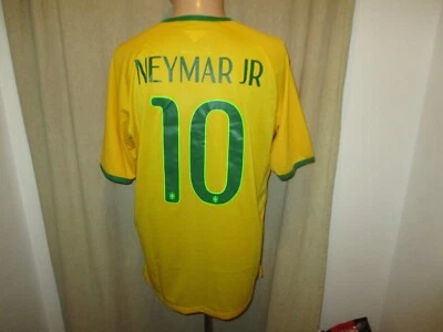 Brésil « CBF » Original Nike World Cup Domicile Maillot + N°10 Neymar JR Gr.XL TOP - Photo 1/4