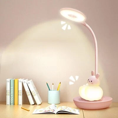 台灯 台灯 5 级亮度 USB 充电可调光 办公室 孩子 圣诞礼物 — 第 1/4 张图片