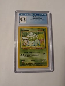 CGC 9.5 GEM MINT 10 Bulbasaur Non-Holo Base Set Unlimited 44 Pokemon 1999 - Picture 1 of 2
