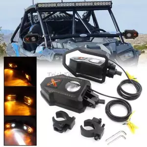 Rearview Side Mirrors w/Amber Turn Signals for Can-Am Maverick X3 1.85" Roll Bar - Bild 1 von 24