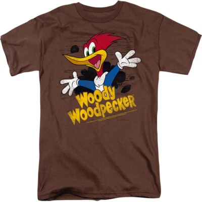 WOODY WOODPECKER THROUGH THE TREE Licensed Adult Men's Graphic Tee Shirt SM-3XL - Image 1 of 2