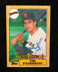 TARJETA DE BÉISBOL TIM PYZNARKSI 1987 TOPPS AUTOGRAFIADA FIRMADA AUTOMÁTICA 429 PADRES - Imagen 1 de 1