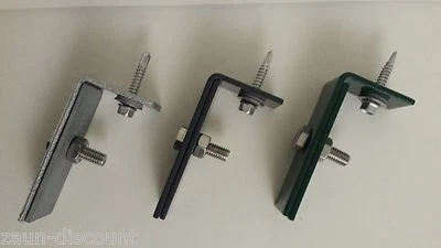 Zaunanschlußwinkel Toranschluss Zaun Doppelstabmatte Gitterzaun viele Farben  - Bild 1 von 4