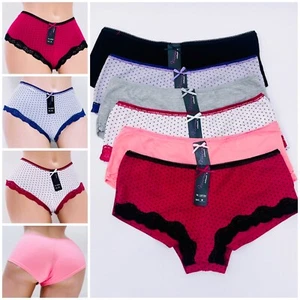 6-12 Bikini Boykini Cheeky Shorts Panties COTTON Short Boxer Underwear 8124 S-XL - Picture 1 of 9