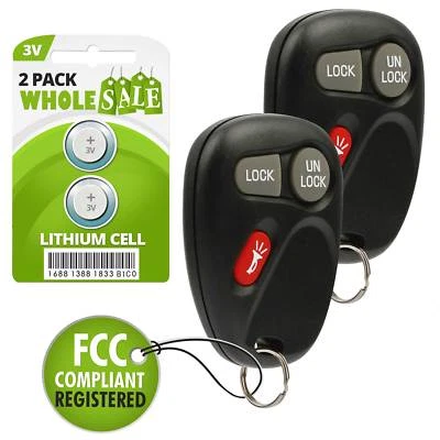 2 Replacement For 2001 2002 Chevrolet Tahoe Key Fob Remote - Image 1 of 4