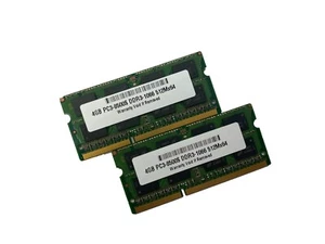8GB 2 x 4GB PC3-8500 DDR3 1066MHz Laptop SODIMM Memory RAM Apple Dell HP Lenovo - Picture 1 of 1