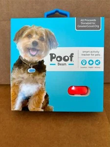 Poof Bean Activity Tracker posizione rossa, salute, attività cani gatti NUOVO - Foto 1 di 2