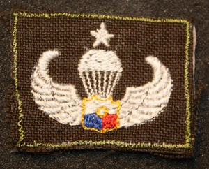 Filipinas Senior Aerotransportado Paracaidista Salto Ala Color Tela Insignia Borde Verde - Imagen 1 de 5