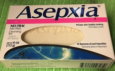 NIB Asepxia Neutral Cleansing Soap Bars, 4 oz Each X2; Removes Oil & Impurities