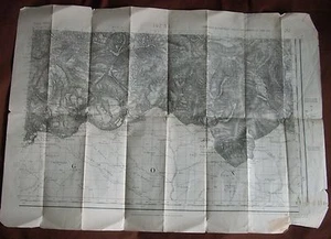 1889 Military French sheet map - Luz Saint Sauveur - Lambert III Zone Sud 251 - Imagen 1 de 1