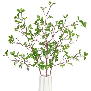 3pcs Artificial Greenery Stems 43.3" Faux Branches For Vase Filler Fake Ficus Tw - Picture 1 of 7
