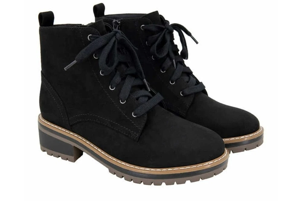 Kensie Women's Kasha Padded Footbed Lace Up Boots Black,Brown - Image 1 of 1