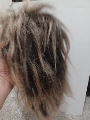 Peluca de pelo largo Groupie estrella de rock adulto años 80 Halloween rubia personalizada marrón claro Foto 1 de 4