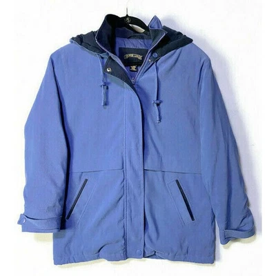 Shaver Lake Hooded Winter Coat Women's Medium Blue Mid-Length and Pockets - Image 1 of 4