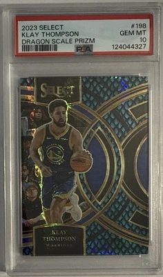 2023 Panini Select DRANGON SCALE PRIZM/8  / Klay Thompson /PSA 10 GEM MINT / 6/8 - Image 1 of 3