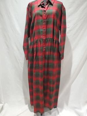 Eddie Bauer Red Plaid Maxi Dress sz 2X - Image 1 of 4