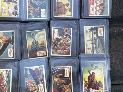 Lote de 13 tarjetas 1954 Topps Scoop Lincoln Shot, Victoria en Europa, japonesas  Foto 1 de 4