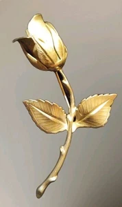 Vintage Brosche Anstecknadel Giovanni signiert silberfarben Rose - Bild 1 von 5