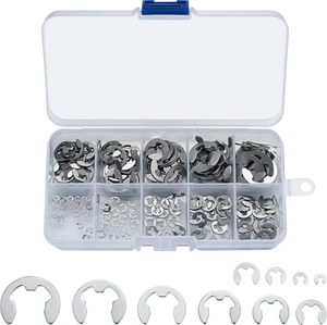 Circlip for E-Clip, 200PCS Safety Discs Stainless Steel for Waves Assortment ... - Picture 1 of 12