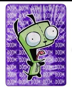 Last Chance Invader Zim Doom Song Fleece Überwurf Decke Cartoon Nickelodeon Gir - Bild 1 von 3