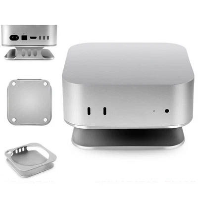 Space Efficient Aluminum Stand for Mac Mini Pro with Convenient Access - Image 1 of 4