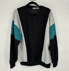 Active Wear Vintage Sweatshirt Color Block Pullover X-Large - Bild 1 von 7