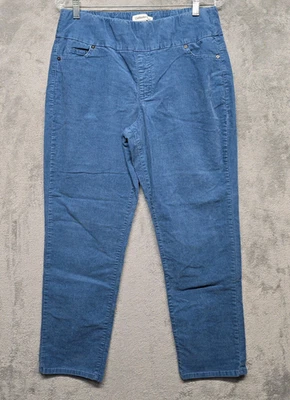 Pantalones Coldwater Creek para mujer talla 10 pequeños azules pana elásticos informales Foto 1 de 4