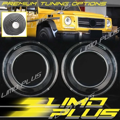Headlight Lens Covers L+R for Mercedes-Benz G-Class G500 G550 G55 G63 AMG 07-18 - Image 1 of 4
