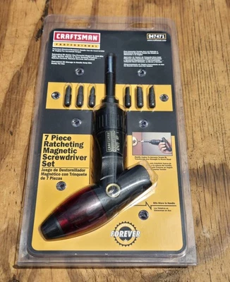 NOS Craftsman Professional Ratcheting Magnetic Screwdriver Set 47471 Germany - Image 1 of 4