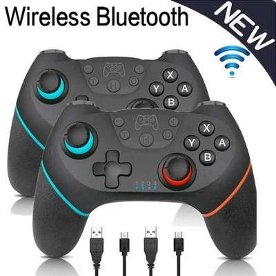 2er Set Controller für Nintendo Switch/Pro Bluetooth Wireless Vibration Gamepads - Bild 1 von 4