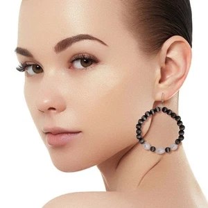 Freshwater Pearl Faux Navajo Earrings - Picture 1 of 4