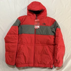 NWT The North Face Boys Moondoggy Hooded Down Puffer 550 Sz XL 18/20 TNF Red - Picture 1 of 15