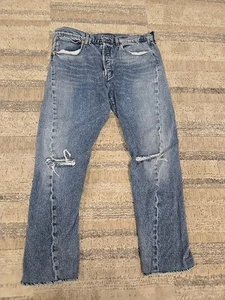 Levi's Premium Engineered LEJ 502 Dark Wash Button Fly Jeans Men's Size 32x30 - Picture 1 of 7