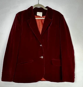 Vintage 1960’s Classic Burgundy Velvet Blazer Cotton by Butterfly For Prestige - Bild 1 von 10