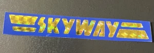 OLD SCHOOL BMX STICKER DECAL - SKYWAY PRISM - GOLD - OG BMX BIKES JMC TORKER GJS - Picture 1 of 1