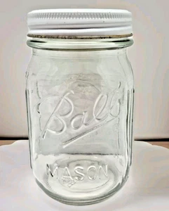 Vintage Ball Mason Pint Jar w/ Embossed Fruit Design & Kerr Country Kitchen Lid - Picture 1 of 11