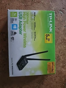 TP-Link TL-WN8200ND 300Mbps 2.4Ghz High Power 500mw Wireless USB Adapter Det Ant - Photo 1/3